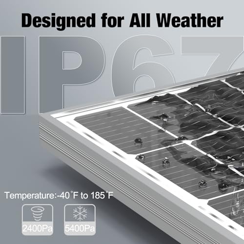 SOLPERK Solar Panel 2PCS 100 Watt 12 Volt, 200W Solar Panel Kit with High Efficiency Monocrystalline PV Module Power Charger Solar Panel for Boat Car RV Motorcycle Marine Automotive