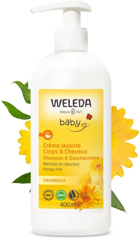 Weleda Baby Calendula Body & Hair Wash (400ml) - Gentle Cleansing for Sensitive Skin