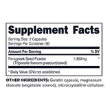 Primaforce Fenugreek Seed 1350mg Capsules - 180 Count Non-GMO Herbal for Men & Women Wellness