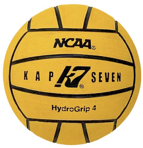 KAP7 K7 SEVEN HydroGrip Water Polo Ball - Size 4, Yellow (NCAA/NFHS Official)