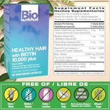 Bio Nutrition Biotin 10000 Plus Healthy Hair Vegetarian Capsules - 60 Count