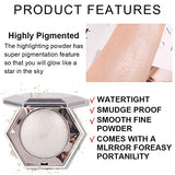evpct Pearl White Silver Face Highlighter - Shimmer Glitter Diamond Sparkle