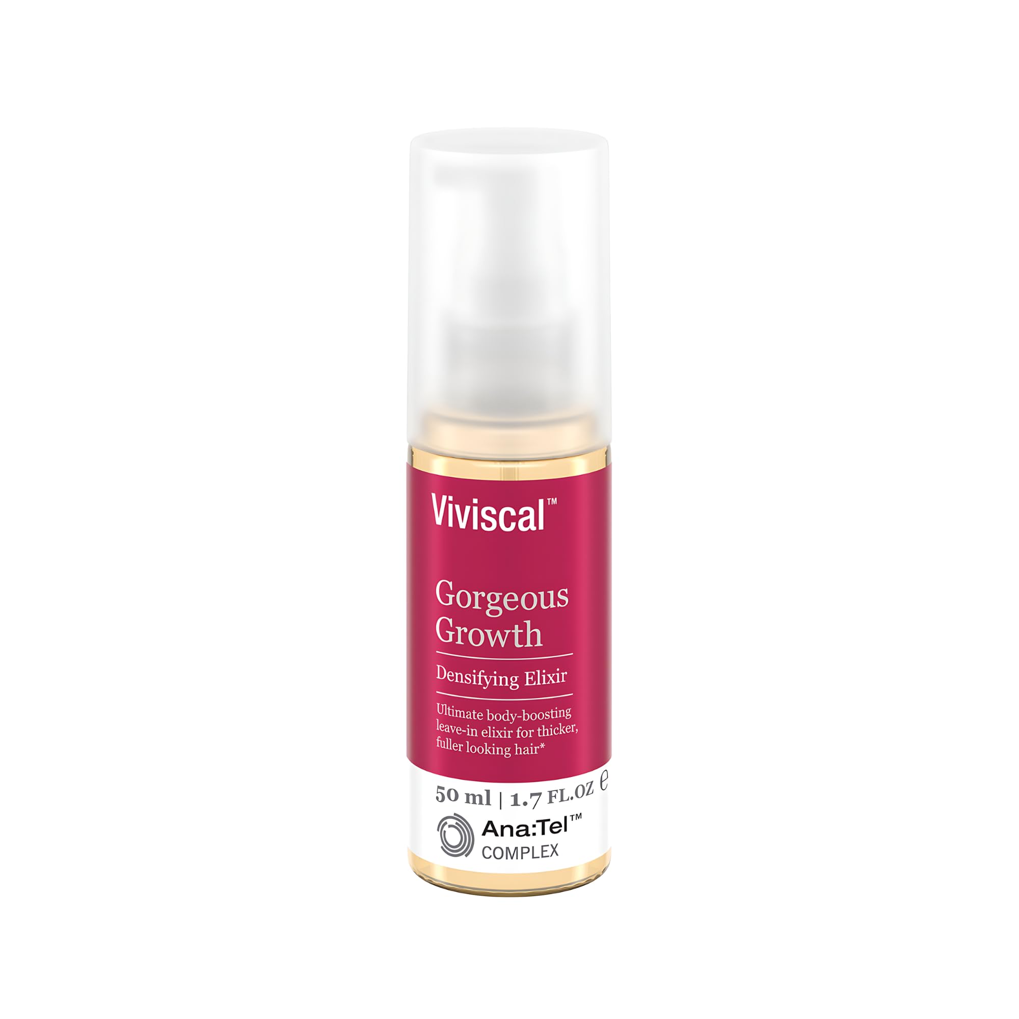 Viviscal Gorgeous Growth Densifying Elixir - Leave-in Hair Serum with Keratin, Biotin & Zinc for Thicker, Fuller Hair 1.7 oz