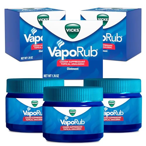 Vicks VapoRub Medicated Chest Rub Ointment - Cough, Cold & Pain Relief (3-Pack)