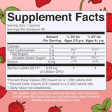 Kids Probiotic USDA Organic Gummies | 2 Month Supply | 2.5 Billion CFU Per Serving | Kids Immune Support Digestive & Gut Health Supplement | Formulated for Ages 2-13 | 60 Count