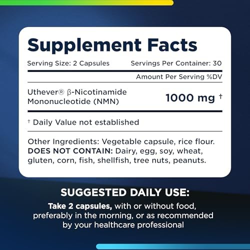 ProHealth Longevity NMN Pro 1000: Enhanced Absorption NAD+ Booster (60 Capsules)
