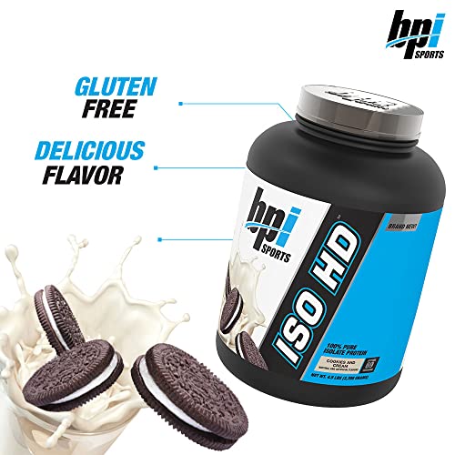 BPI Sports Iso HD Isolate Protein Cookies And Cream - High Protein Snack