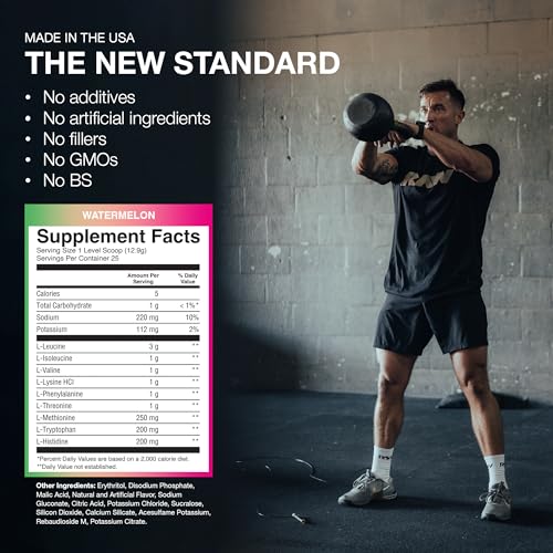 RAW EAA Essential Amino Acids Powder - Pineapple (25 Servings, 11 oz)