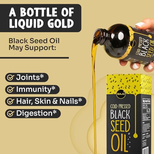 Maju Superfoods Black Seed Oil - 16oz Triple Thymoquinone Cold Pressed Turkish Nigella Sativa