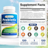 Best Naturals Probiotic 10 Strains, 30 Billion CFU - 120 Veggie Capsules