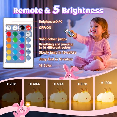 One Fire Cute Silicone Rechargeable LED Night Light for Kids