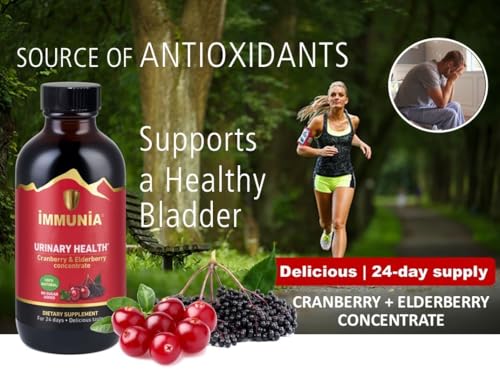 Immunia Urinary Health - Cranberry & Elderberry Concentrate - Natural & Delicious - 5 ml/Day