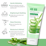 Aloe Vera Peeling Gel - Sparkling Facial Scrub for Deep Cleansing & Gentle Exfoliation | All Skin Types