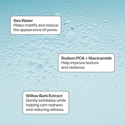 Bubble Skincare Bounce Back Balancing Facial Toner Mist - Hydrating Spray with Sea Water & Niacinamide for Radiant Skin (55ml)