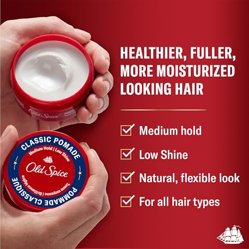 Old Spice Hair Styling Pomade for Men | 2.22 oz | Strong Hold