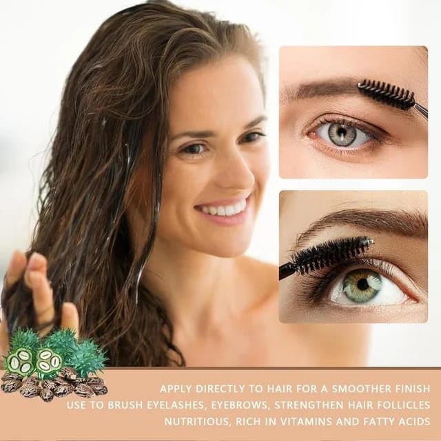 Jamaican Black Castor Oil 100% Pure Cold-Pressed Organic for Hair Growth, Eyelashes, Eyebrows & Scalp - Natural Hydrating Oil for Skin, Split Ends & Body Massage - Vegan, Cruelty-Free 60ml