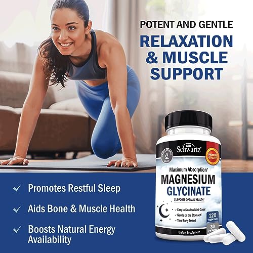 BioSchwartz Maximum Absorption Magnesium Glycinate 500mg - 120 Mini Capsules