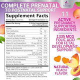 Folic Acid Gummies for Women - Extra Strength Prenatal Multivitamin with EPA & DHA (60 Gummies)