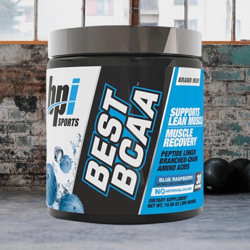 BPI Sports BCAA Peptide Linked Powder - Raspberry Blue, 300g for Optimal Recovery