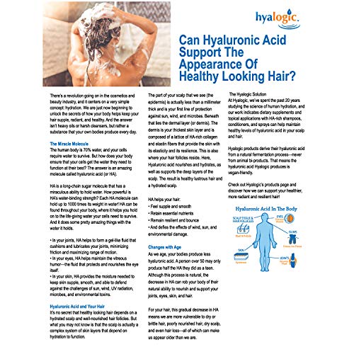 Hyalogic Episilk Moisturizing Shampoo with Hyaluronic Acid (HA) - Hydrating & Detangling, All Hair Types, 10 fl oz