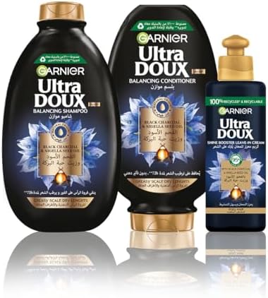 Garnier Ultra Doux Black Charcoal & Nigella Seed Oil Purifying Shampoo