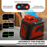 iBELL IBL LL5-45 Professional Green Beam 5-Line Self-Leveling Laser Level