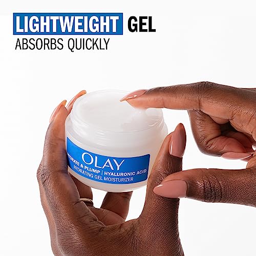 Olay Plump & Hydrate Face Gel Moisturizer, 2oz Hyaluronic Acid, Fragrance-Free