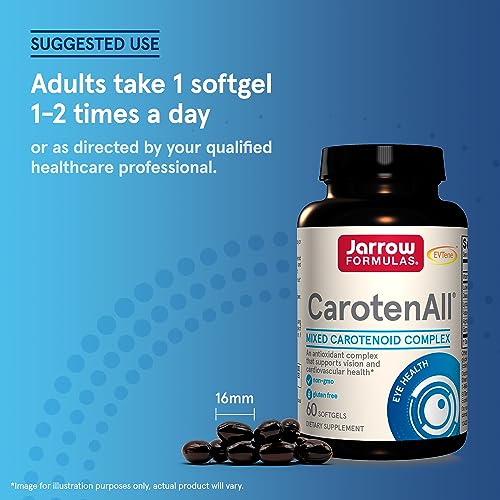 Jarrow Formulas CarotenAll: 7 Carotenoids for Vision & Cardiovascular Health (60 Count)