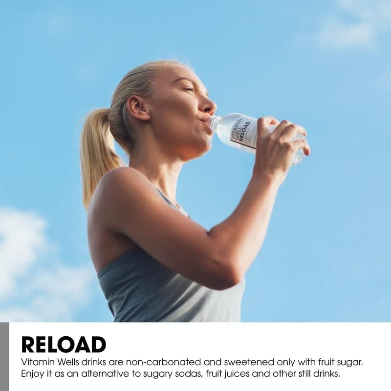 Vitamin Well Reload - Lemon/Lime Electrolyte Drink with Vitamins B, D, Magnesium & Zinc (12-Pack, 500ml)