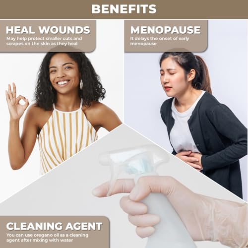 100% Plant-Based Oregano Essential Oil - Pure, Natural, Steam Distilled for Aromatherapy & Wellness