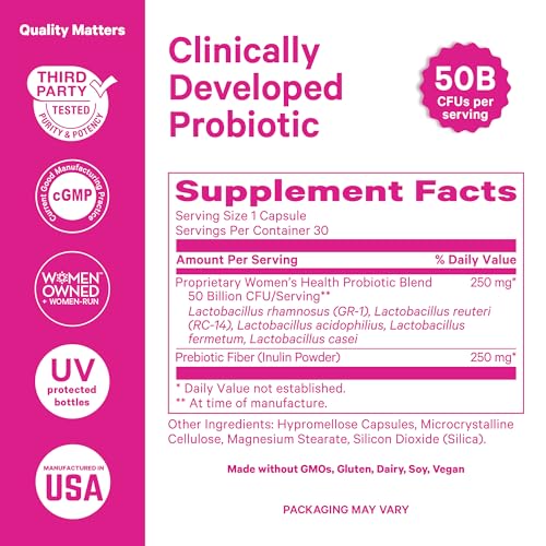 Pink Stork Women's Health Probiotic - pH Balance & Gut Support (30 Capsules)
