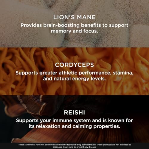 Genius Mushroom Nootropic Brain Supplement - Cordyceps & Reishi for Focus, Energy & Memory