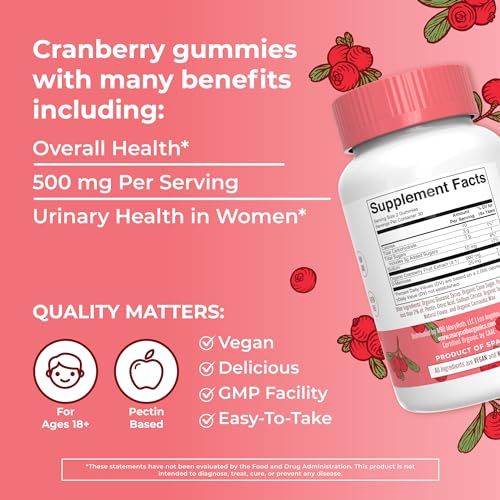 MaryRuth Organics Organic Cranberry Gummies - Urinary Tract Health for Women