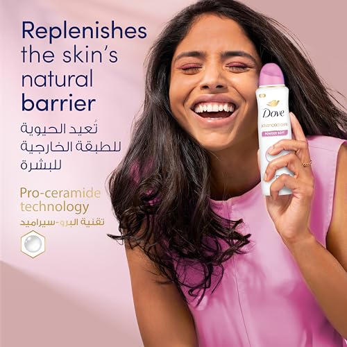 Dove Advanced Care Antiperspirant Deodorant Spray - Powder Soft, 72H Protection, 150ml