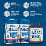 Applied Nutrition Critical Mass Professional Weight Gainer Protein Powder - High Calorie Lean Mass Builder, Chocolate Flavor