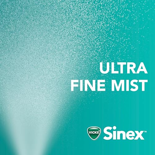 Vicks Sinex SEVERE Nasal Spray - Ultra Fine Mist Sinus Decongestant Twin Pack, 2 x 0.5 FL OZ