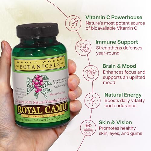 Whole World Botanicals Royal Camu 140 Count - Immune Support Superfruit Supplement