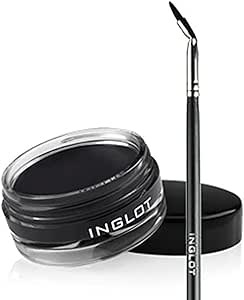 Inglot AMC Eyeliner Gel 77 & Precision Brush 30T - Intense, Long-lasting Liner