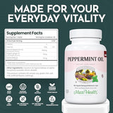 Maxi Health Delayed Release Peppermint Ginger Fennel Oil with Gingerable Natural Essential Oils, Promotes Digestion & Absorption, Dietary Supplement