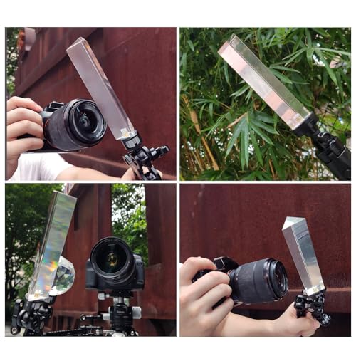 Crystal Optical Prism Rainbow Light - Clear 130mm Glass Triangle with Tripod Stand for Photography & Home Decor