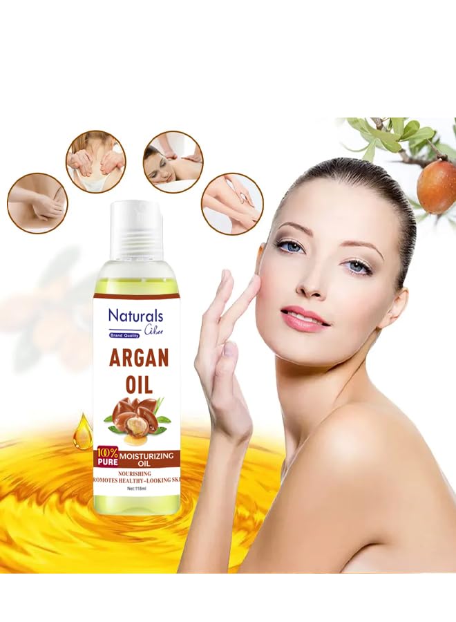 100% Pure Argan Oil Moisturizing 118ml Nourishing Hair Care Oil Pack of 3