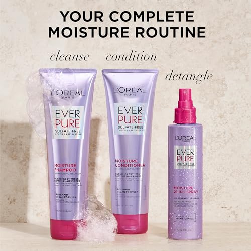 L'Oreal Paris EverPure Moisture Sulfate Free Shampoo and Conditioner for Color-Treated Hair - 8.5 Ounce (Set of 2)