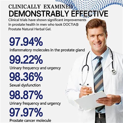 DOCTIA Prostate Natural Herbal Gel for Prostate Health & Vitality Support, 2 Pack - All Skin Types