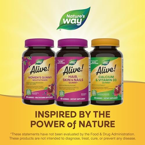 Nature's Way Alive! Hair, Skin & Nail Advanced Beauty Formula (60 Strawberry Flavored Gummies)