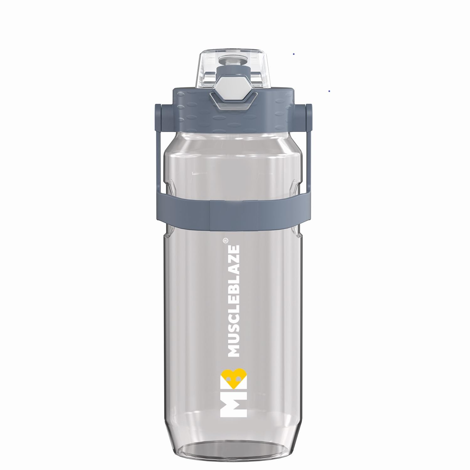 MuscleBlaze Gallon Water Bottle for Adults - Grey (2L)