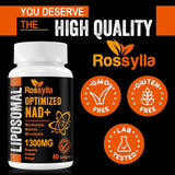 1300 MG Liposomal NAD+ Supplement - Highest Absorption for Aging Defense & Longevity