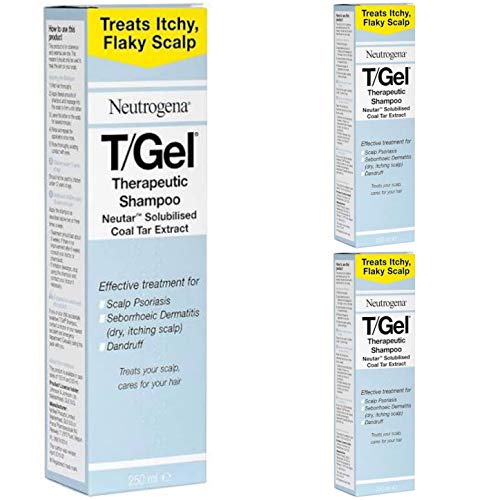 Neutrogena T/GEL Therapeutic Shampoo - 3 Pack (250ml Each) - Anti-Dandruff Treatment with Salicylic Acid