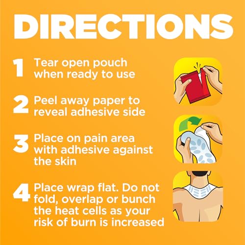 ThermaCare Neck & Shoulder Heat Wraps - Portable Pain Relief Patches for Sore Muscles, 5 Count, HSA/FSA Eligible