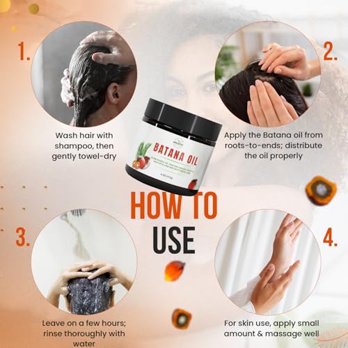 100% Pure Honduran Batana Oil (4oz / 113g) - Natural Hair Growth & Repair