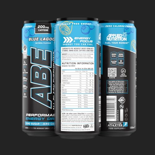 All Black Everything Pre-Workout Energy Drink - 12 Pack | Blue Lagoon